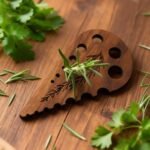 2026 New Model Wooden Herb Stripper Herbal Peeler Wooden Herb Stripping Tool Four-Slot Herb Peeler Features Multiple Holes Separates Various Plant Leaves and Stems 2pcs - Image 3