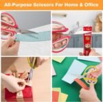 2-Pack Kitchen Shears, Lightweight Scissors, Stainless Steel Scissors with Large Non-slip Handle, 7.67 Inch, Red and Yellow - Image 5