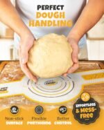 2 PCS Sourdough Silicone Bread Sling Round – Non-Stick Sourdough Sling & Baking Mat, Reusable & Easy to Clean, Heat Resistant to 480°F, Dough Mat for Artisan Bread Baking Supplies - Image 4