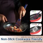 Wooden Spoons for Cooking, Pakkawood Kitchen Utensil Set Spectrum Color, Premium Durable Wooden Utensils for Nonstick Cookware, Heat Resistant, Smooth Finish, Comfortable Grip, 7 Piece - Image 5