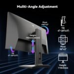 KTC 24.5 Inch 240Hz Gaming Monitor, FHD 1080p Fast IPS Computer Monitor, 1ms with Adaptive-Sync, HDR400, HDMI x2, DPx1, VESA Mount, Tilt/Pivot/Height Adjustment, H25T7-3 - Image 5