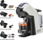 KOTLIE Single Cup Coffee Maker, Multi Capsule Machine Compatible With Various Capsule Types, 4 Temperature Settings, 7 Water Volume Levels,19 Bar(Glossy White) - Image 3