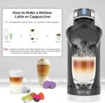 KOTLIE Single Cup Coffee Maker, Multi Capsule Machine Compatible With Various Capsule Types, 4 Temperature Settings, 7 Water Volume Levels,19 Bar(Glossy White) - Image 5
