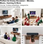 Sound Bar – 50W, Sound Bar for Smart TV, Sound Bar with Bluetooth 5.0, Optical/AUX Connectivity, Remote Control, Wall-Mountable Home Theater Audio, Compatible with TV, PC, and Phone - Image 5
