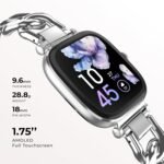 iTouch Belle Smartwatch – 1.75” AMOLED Display, Bluetooth Calling, 60+ Fitness Modes, 24/7 Heart Rate, SPO₂, Stress & Sleep Tracking, IP68 Waterproof – Android & iOS (Silver/Silver) - Image 3