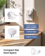 Remote Control Outlet Plug Switch, Buckle Design & Removable Wireless Light Switch, No Wiring Needed, 300 ft, 15A/1500W, Programmable, for Household Appliances - Image 4