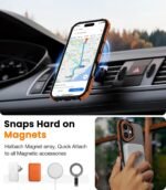 DEERLAMN Strong Magnetic Case for iPhone 16 6.1-Inch,[Compatible with Magsafe][Military Grade Drop Protection] Translucent Matte Shockproof Protective Phone Cover-Frosted Orange - Image 5