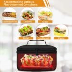 Aotto Portable Oven, Electric Lunch Box Food Heater - 12V/24V/110V 3-in-1 Car Food Warmer - Mini Personal Microwave Heated Lunch Box Warmer for Car, Truck, Travel, Office & Home Use - Black - Image 5