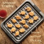 Anolon Advanced Nonstick Bakeware Set, Nonstick Cookie Sheet / Baking Sheet and Crisper Pan - 2 Piece, Graphite Gray - Image 7