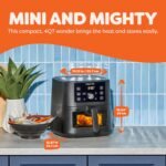 Instant Pot 4Qt Vortex 6-in-1 Mini Air Fryer, Custom Program Options, Air Fry, Broil, Roast, Dehydrate, Bake, Reheat, Black, 4 Quarts - Image 3