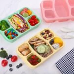 Bento Box Adult Lunch Containers 4 Pack, 5 Compartment Reusable Lunchable Containers for Kids, Stackable Snack Box With XXL Space for Sandwiches,Meal Prep for School Travel - Image 3