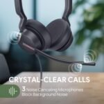 Yealink UH46 Mono USB Wired Headset with 3 Noise Cancelling Microphones for PC/Computer/Laptop, Teams Certified,Mute Call Button for Home Office Online Meetings, Plug & Play USB-C/A - Image 4