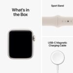 Apple Watch SE (2nd Gen) (GPS + Cellular, 40mm) - Starlight Aluminum Case with Starlight Sport Band, S/M (Renewed) - Image 4