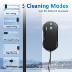 Tosima W5 Window Cleaning Robot, Dual Direction Auto-Spray Smart Window Cleaner with Triple Safety System, Smart Navigation, Remote Control, for All Smooth Surfaces, with 8 Rags, Black - Image 4