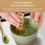 Matcha Whisk Set Glass, Matcha Making Kit Whisk (Chasen Holder), Glass Whisk Holder, Bamboo Scoop, Powder Starter Sifter, Spoon Japanese Tea Tools For Ceremony Gift - Image 5