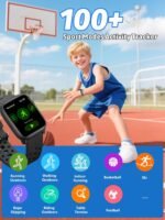 MgaoLo Kids Smart Watch 1.85" Upgrade - Fitness Tracker with Heart Rate Sleep Monitor, 100+ Sports Modes, 12 Puzzle Games, Activity Tracker for Boys Girls Outdoor Fun (Black) - Image 4
