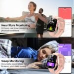 Csasan Smart Watch for Men Women, 1.91" HD Screen Smartwatch Heart Rate/Sleep/Steps Monitor, Activity Trackers for Android iOS Pink - Image 5