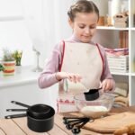 Measuring Cups and Spoons Set of 9, Stainless Steel Measuring cup for Cooking and Baking, Measuring spoons for Dry and Liquid Ingredients (Black) - Image 5