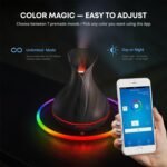 Smart WiFi Wireless Essential Oil Aromatherapy 400ml Ultrasonic Diffuser & Humidifier with Alexa & Google Home Phone App & Voice Control - LED & Timer Settings Dark Brown - Image 4