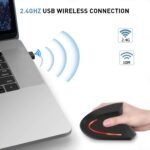 Wireless Ergonomic Mouse, 2.4G Wireless Vertical Ergo Mouse, 800/1200/1600 Adjustable DPI,6 Buttons Ergonomic Mouse for Laptop/MacBook/PC/Desktop-Black - Image 4