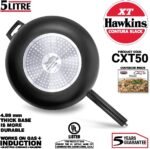 Hawkins Contura Hard Anodized Induction Compatible Extra Thick Base Pressure Cooker, Black, 5L - Image 3
