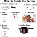 Hawkins Contura Hard Anodized Induction Compatible Extra Thick Base Pressure Cooker, Black, 5L - Image 4