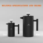 French Press Coffee Maker, 12OZ Double Wall Vacuum Insulated 304 Stainless Steel for Home, Camping and Office - Image 4