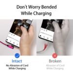 Teeind USB C Angle Cord: [90 Degree/6ft/4Pack] Nylon USB C Cable Compatible with Samsung Galaxy S10/S10e/9/Note 10, Charger Cable-[Blue/Black/Magenta/Purple] - Image 5