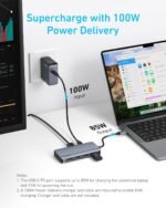 Anker 7-in-1 USB-C Hub, Dual Monitor USB C Docking Station, Dual HDMI Display, 85W Max Output, 10Gbps Data Transfers for Dell XPS, ThinkPad T14 Gen2 and More - Image 5