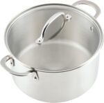 Rachael Ray Professional Stainless Steel Stockpot with Lid, Compatible with All Cooktops, Induction Ready, Dishwasher Safe, 6 Quart Stock Pot - Stainless Steel - Image 9