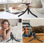 Mini Portable Travel Camera Mobile Phone Tripod, Flexible Octopus Tripod Stand Desk Travel Outdoor Compatible with iPhone |Android Phones|Cameras|GoPro - Image 4