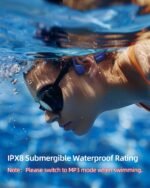 Swimming Headphones,IPX8 Waterproof Bone Conduction Headphones,32GB Memory Open Ear Headphones with Mic,Wireless Earphones Underwater Sport Earbuds for Workout Running Cycling Gift - Image 3