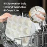 CAKETIME Silicone Muffin Pan, Metal Reinforced Frame Cupcake Pan 12 Cups Regular Size Easy to Move in or Out of Oven Non-Stick (2) - Image 5