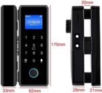 Smart Lock for Glass Door, Lock Automatically, 5 Ways Unlock, with Screen., Fingerprint and Remote Control with Keypad Doorbell Function,Password Access Card and App Control - Image 3