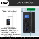 Smart Lock for Glass Door, Lock Automatically, 5 Ways Unlock, with Screen., Fingerprint and Remote Control with Keypad Doorbell Function,Password Access Card and App Control - Image 4
