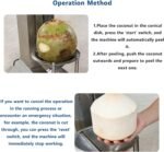 Automatic Coconut Shelling Trimming Machine for 4.72-9.06inch Coconut Opener 5-6s/pcs Peeler Coconut Cutter Tool Full Automatic Coconut Peeling Machine 110V 750W - Image 6