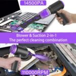 14500 Pa Computer Vacuum Cleaner Mini & 110000RPM Compressed Air Duster for Keyboard Cleaning Cordless Canned Air Powerful Energy Efficient - Image 3