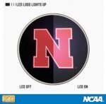 University of Nebraska Wireless Charger with Illuminated Cornhuskers Logo & Built-in Power Bank for Wired and Wireless Charging. 100% Portable Wireless Phone Charger, NCAA Gifts - Image 3