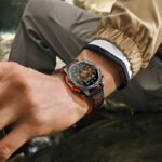 Hwagol Smart Watches for Men (Call/Notification),1.52'' Military Smart Watch, Two Style Kits,Flashlight,100+Sport Modes/Heart Rate/Sleep Monitor/Pedometer (Orange-Blue) - Image 3