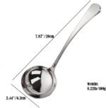 7.9-Inch Silver Small Ladle,Pack of 2,Premium 18/10 Stainless Steel,Ideal for Serving Gravy,Sauce,Soup - Image 5
