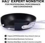All-Clad HA1 Expert Hard Anodized Nonstick Sauté Pan with Lid (4 Qt, 12") Dishwasher-Friendly, Oven-Safe Up to 500°F & Compatible with All Stovetops (Gas, Electric & Induction) - Black - Image 4