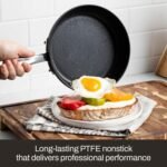 All-Clad HA1 Expert Hard Anodized Nonstick Sauté Pan with Lid (4 Qt, 12") Dishwasher-Friendly, Oven-Safe Up to 500°F & Compatible with All Stovetops (Gas, Electric & Induction) - Black - Image 6