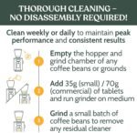 Roobi Professional Coffee Grinder Cleaning Tablets. Carbon Neutral Coffee Grinder Cleaner. Up to 14 cleans, 500gr. - Image 6