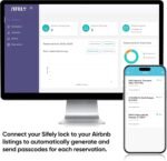 Sifely Keyless Entry Smart Lock - Fingerprint & Keypad Access, Front Door Handle, Black - Image 5