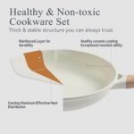 Pots and Pans Set Non Stick Ceramic Cookware Set 22-Piece Nonstick Kitchen Cooking Sets Stockpot Saucepan Frying Pans - Image 5