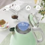 Evoloop Electric Tea Kettle, 1500W /1.7 Liter Hot Water Boiler Heater Pot, Retro Electric Kettle with Thermometer, Auto Shut-Off & Boil-Dry Protection, BPA Free,Stainless Steel Teapot - Image 4