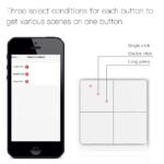 MOES Wireless Smart Scene Switch Button, Require MOES HUB, Zigbee Connection Tuya Battery Powered Included 12 Scene Controller Light Switch for Smart Home Automation 4 Gang White - Image 4