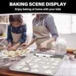 Set of 3 Baking Sheet, Stainless Steel Cookie Sheet Baking Sheet Pan, 9/12/16 Inch Cookie Tray Pans for Baking, Non Toxic & Easy Clean - Image 6