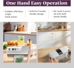 Mesliese Vacuum Sealer Machine, 95kPa 140W Double Seal Powerful Food Sealer, One Hand Operation Food Storage with Build-in Cutter & Roll Storage, ETL Tested (White) - Image 3
