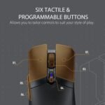 ASUS TUF M4 Gaming Wireless Gaming Mouse | Dual Wireless Modes - Bluetooth/RF 2.4 GHz, 12K DPI Optical Sensor, 6 Programmable Buttons - Image 5